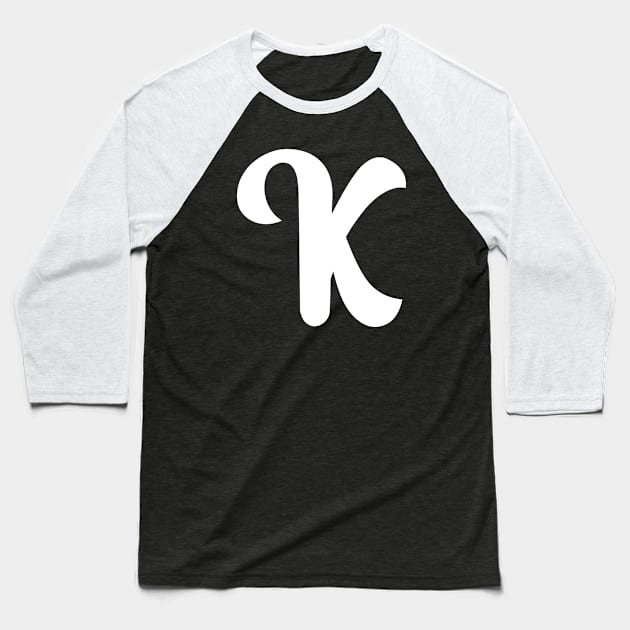 Letter K Baseball T-Shirt by Xtian Dela ✅